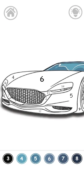 Cars Color By Number (Цветные машины по номерам) [МОД: Бесконечные деньги, Монеты и Мега MOD] Screenshot 4