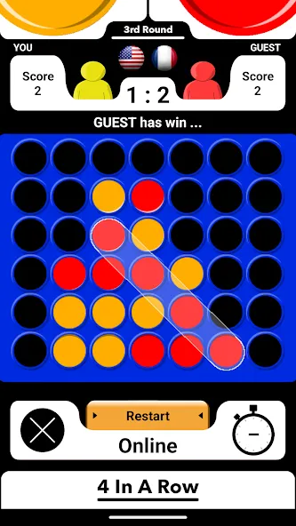 4 In A Row Board Game [МОД: Деньги, Монеты и Меню MOD] Screenshot 1