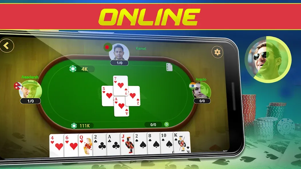 Call Bridge Card Game - Spades (Карточная игра Колл Бридж) [МОД: Все открыто, Дополнительные деньги и Меню MOD] Screenshot 2