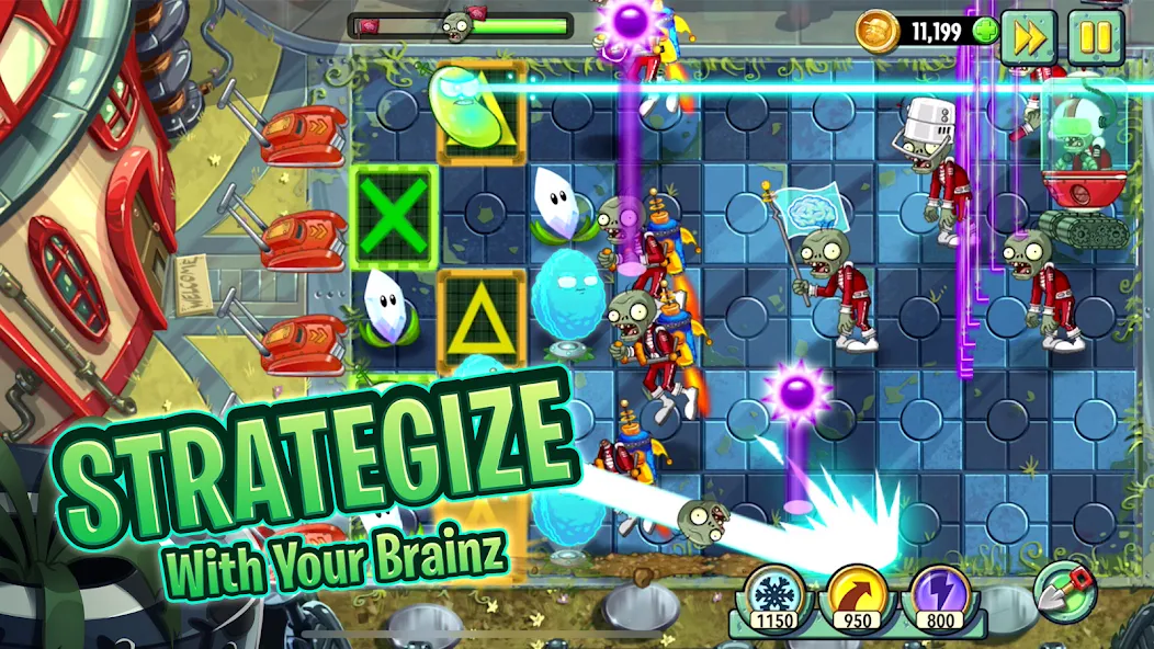 Plants vs. Zombies™ 2 [МОД: Деньги, Монеты и Меню MOD] Screenshot 1