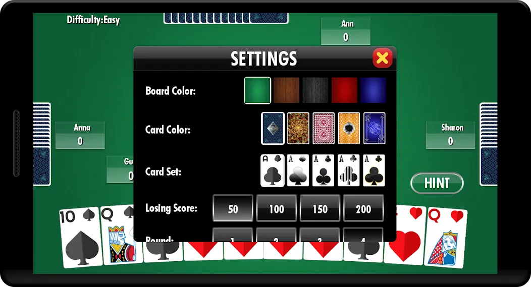 Hearts - Card Game (Хартс) [МОД: Деньги, Монеты и Меню MOD] Screenshot 2