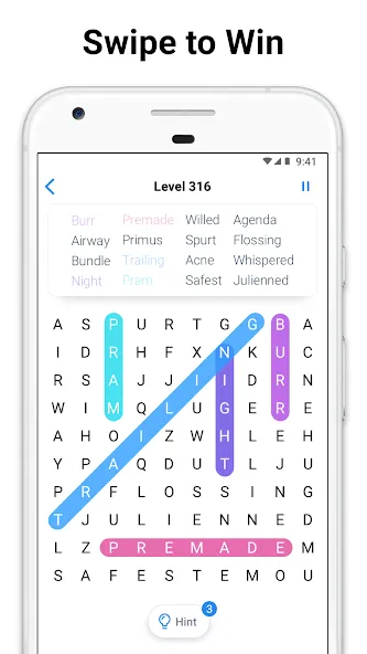 Word Search - crossword puzzle (Уорд Срч) [МОД: Бесконечные деньги, Монеты и Мега MOD] Screenshot 3