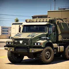 Скачать Truck Simulator Games 3D (Трак Симулятор Армейские Игры 3D) [МОД: Меню, Бесконечные монеты и Открытые уровни] | Взлом Truck Simulator Games 3D на Андроид