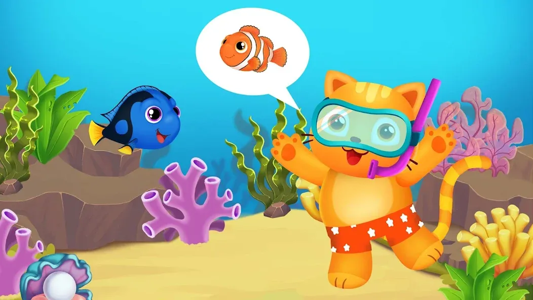 Baby Aquarium - Fish game [МОД: Много монет, Открытые уровни и Мега MOD] Screenshot 3