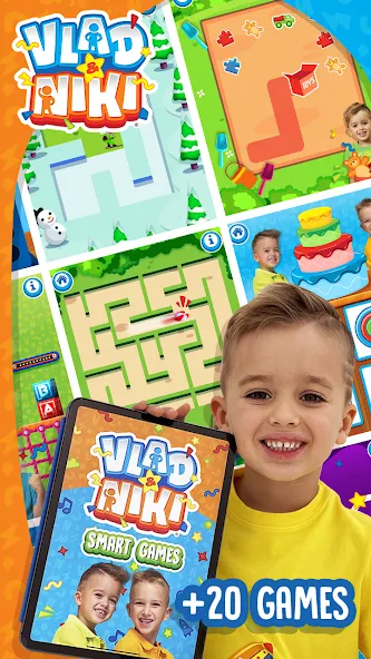 Vlad and Niki - Smart Games [МОД: Деньги, Монеты и Меню MOD] Screenshot 1