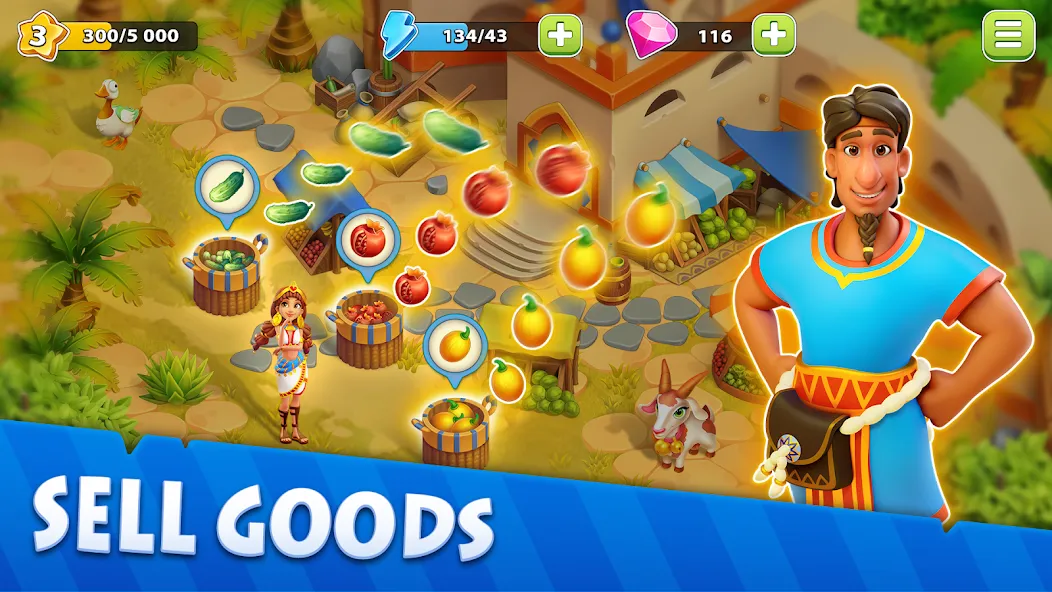 Nile Valley: Farm Adventure (Ниловская долина) [МОД: Деньги, Монеты и Меню MOD] Screenshot 3