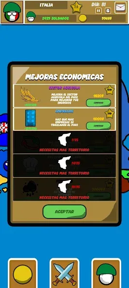 Countryballs Continental War (Кантриболз Континентальная война) [МОД: Много монет, Открытые уровни и Мега MOD] Screenshot 3