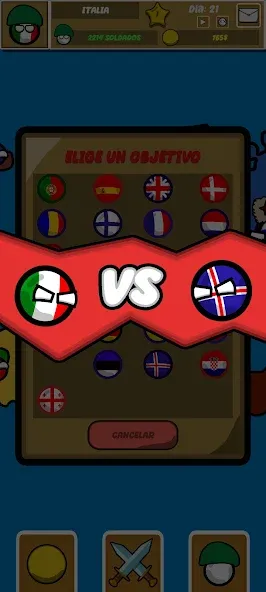 Countryballs Continental War (Кантриболз Континентальная война) [МОД: Много монет, Открытые уровни и Мега MOD] Screenshot 5