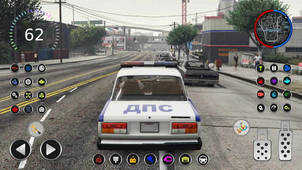 Police Car Riders: VAZ 2107 [МОД: Много монет, Открытые уровни и Мега MOD] Screenshot 2
