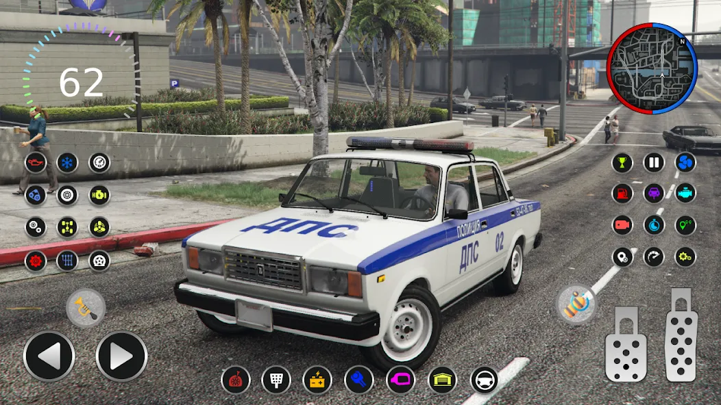 Police Car Riders: VAZ 2107 [МОД: Много монет, Открытые уровни и Мега MOD] Screenshot 4