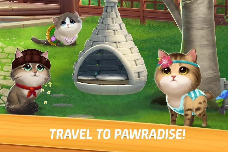 Meow Match (Мяу Матч) [МОД: Все открыто, Дополнительные деньги и Меню MOD] Screenshot 1