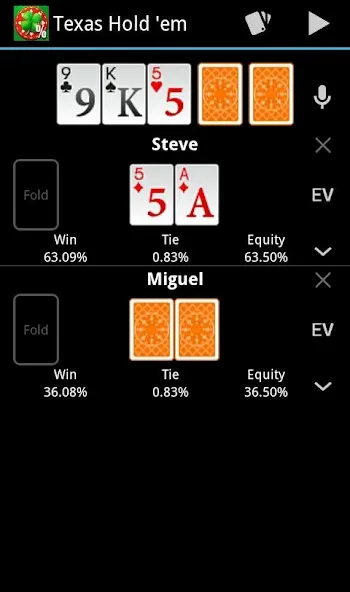 Poker Calculator [МОД: Деньги, Монеты и Меню MOD] Screenshot 1
