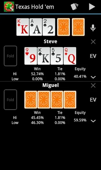 Poker Calculator [МОД: Деньги, Монеты и Меню MOD] Screenshot 3