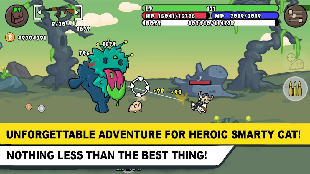 Stickman Cat Gun offline games [МОД: Много монет, Открытые уровни и Мега MOD] Screenshot 4