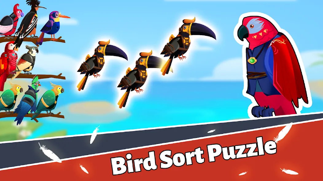 Bird Puzzle - Color Game [МОД: Все открыто, Дополнительные деньги и Меню MOD] Screenshot 1