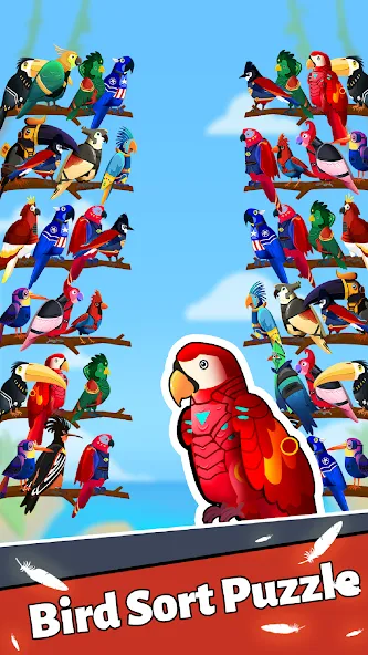 Bird Puzzle - Color Game [МОД: Все открыто, Дополнительные деньги и Меню MOD] Screenshot 3