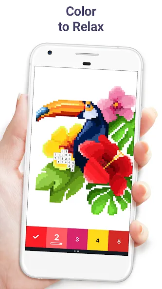 Pixel Art - Color by Number (Пиксельное искусство) [МОД: Бесконечные деньги, Монеты и Мега MOD] Screenshot 1