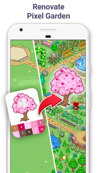 Pixel Art - Color by Number (Пиксельное искусство) [МОД: Бесконечные деньги, Монеты и Мега MOD] Screenshot 4