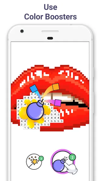 Pixel Art - Color by Number (Пиксельное искусство) [МОД: Бесконечные деньги, Монеты и Мега MOD] Screenshot 5