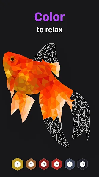 Polygon - Art Coloring Book (Полигон) [МОД: Все открыто, Дополнительные деньги и Меню MOD] Screenshot 1