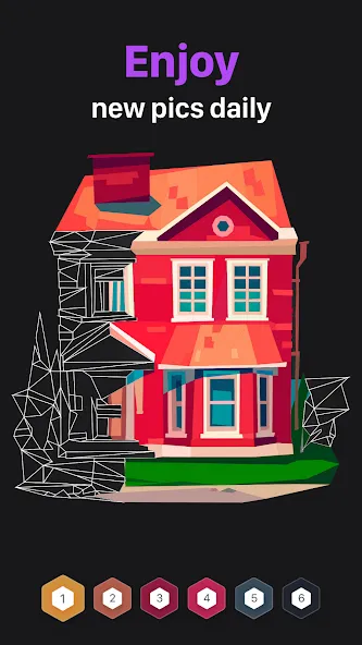 Polygon - Art Coloring Book (Полигон) [МОД: Все открыто, Дополнительные деньги и Меню MOD] Screenshot 3