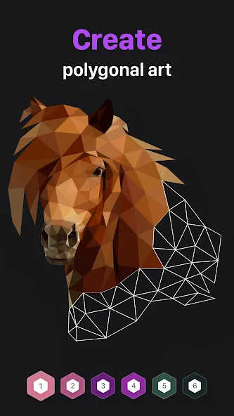 Polygon - Art Coloring Book (Полигон) [МОД: Все открыто, Дополнительные деньги и Меню MOD] Screenshot 4