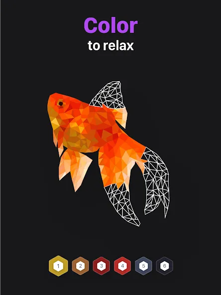 Polygon - Art Coloring Book (Полигон) [МОД: Все открыто, Дополнительные деньги и Меню MOD] Screenshot 5