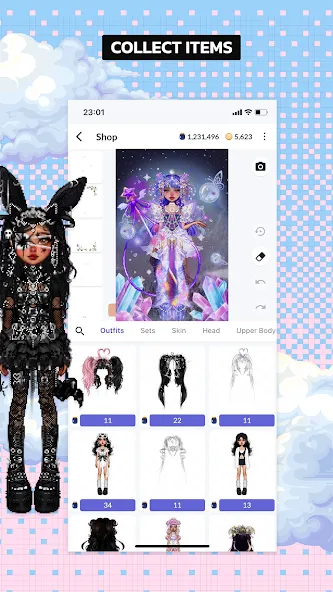 Everskies: Virtual Dress up (Эверскис) [МОД: Меню, Бесконечные монеты и Открытые уровни] Screenshot 5