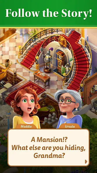 Merge Mansion (Мердж Мэншн) [МОД: Деньги, Монеты и Меню MOD] Screenshot 3