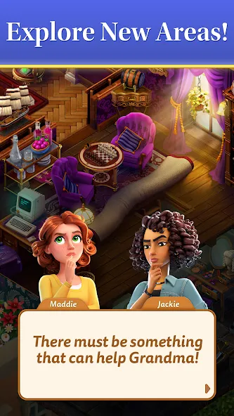 Merge Mansion (Мердж Мэншн) [МОД: Деньги, Монеты и Меню MOD] Screenshot 4