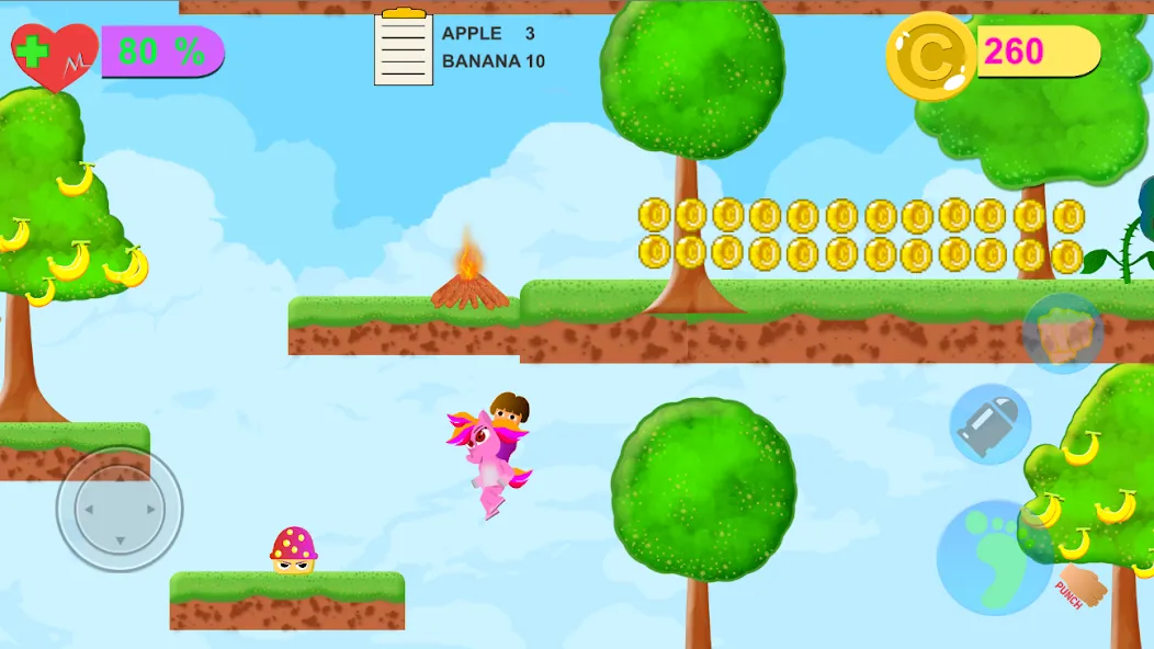 Dora Riding Pony Escape Jungle (Дора на Пони Едет из Джунглей) [МОД: Меню, Бесконечные монеты и Открытые уровни] Screenshot 2