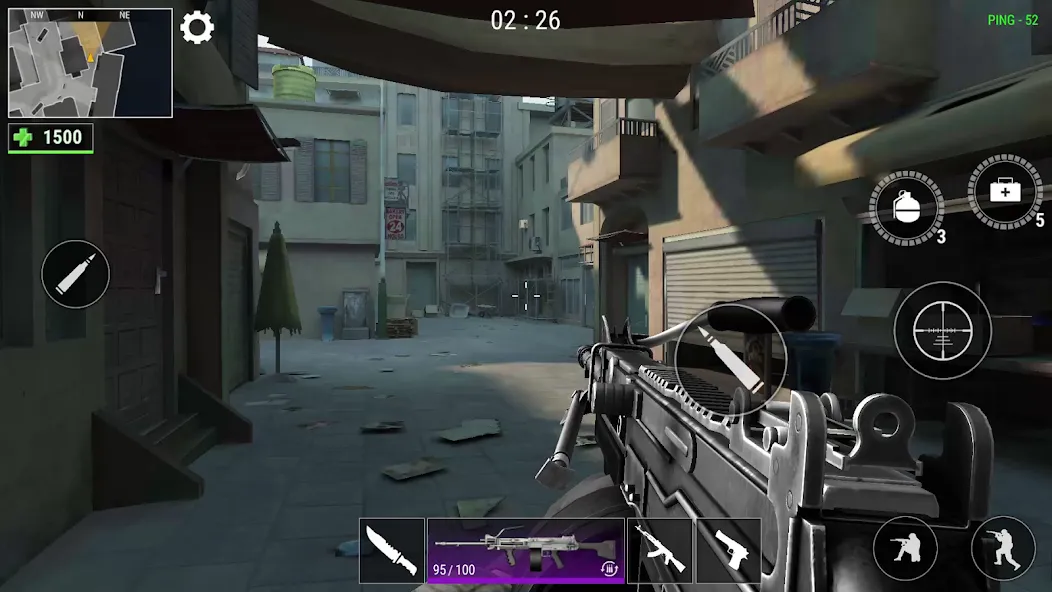 Modern Gun: Shooting War Games (Модерн Ган) [МОД: Много монет, Открытые уровни и Мега MOD] Screenshot 1