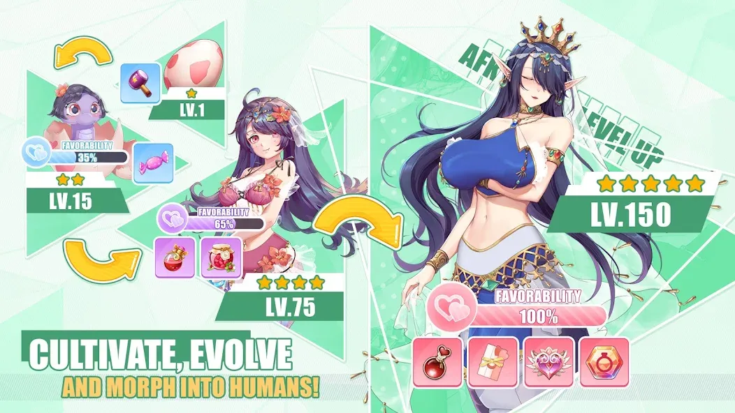 Lost in Paradise:Waifu Connect (Лост ин Парадайз) [МОД: Меню, Бесконечные монеты и Открытые уровни] Screenshot 4