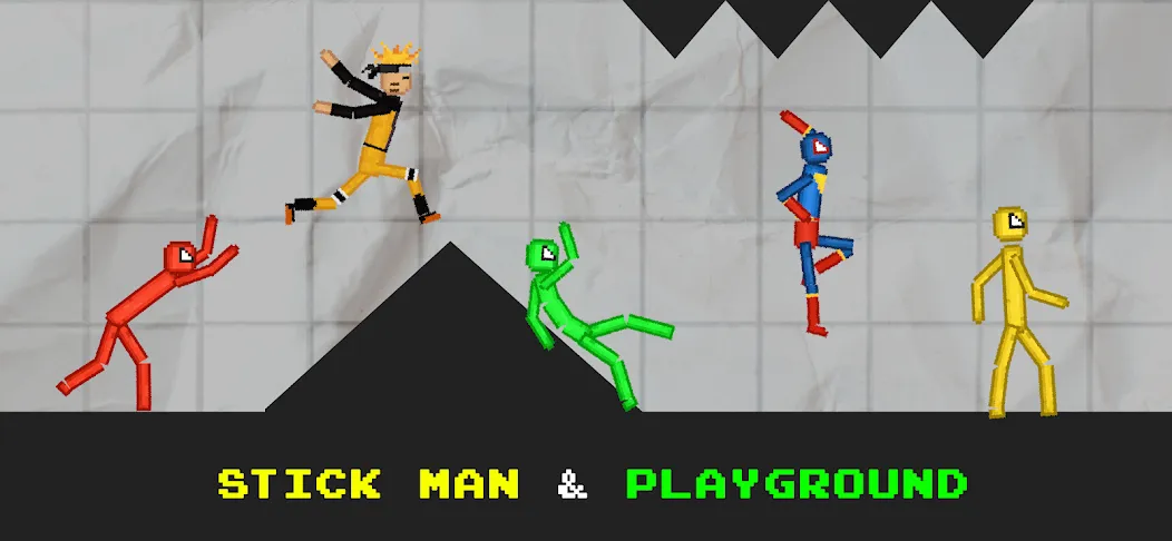 Stickman Playground (тикман Плейграунд) [МОД: Все открыто, Дополнительные деньги и Меню MOD] Screenshot 3