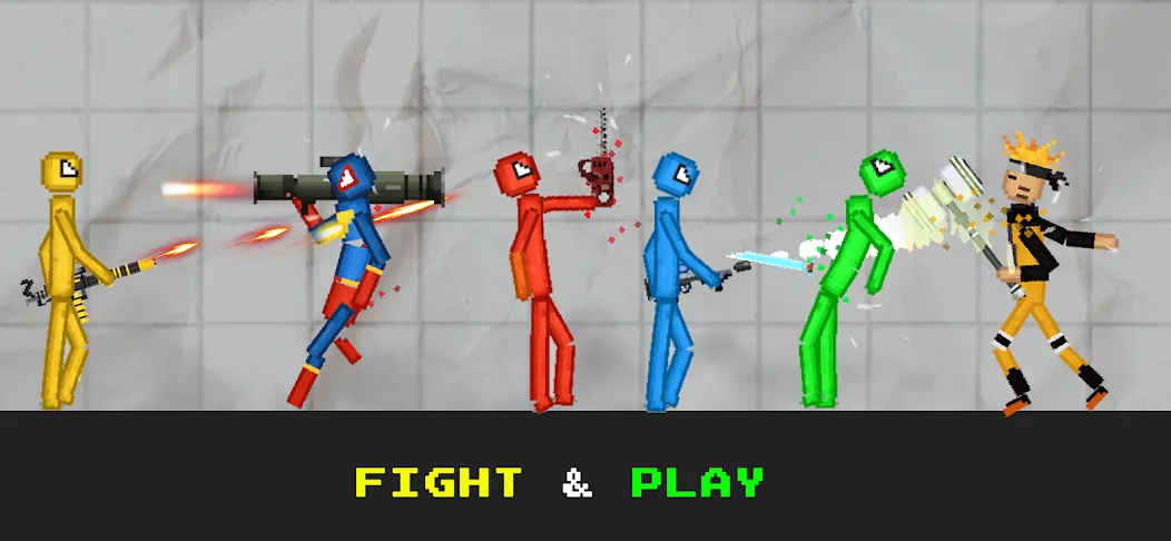 Stickman Playground (тикман Плейграунд) [МОД: Все открыто, Дополнительные деньги и Меню MOD] Screenshot 4