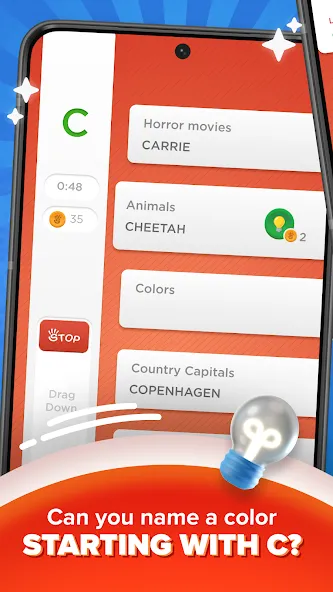 Stop - Categories Word Game [МОД: Много монет, Открытые уровни и Мега MOD] Screenshot 3