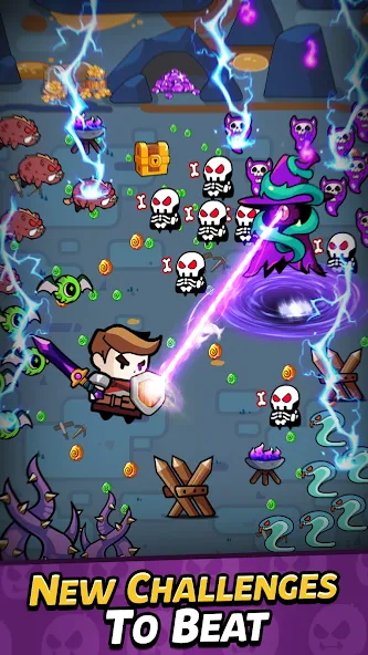 Solo Survivor IO Game (Монстер Ворлд) [МОД: Меню, Бесконечные монеты и Открытые уровни] Screenshot 5