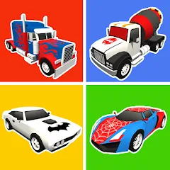 Скачать Superhero Car Merge Battle [МОД: Деньги, Монеты и Меню MOD] | Взлом Superhero Car Merge Battle на Андроид