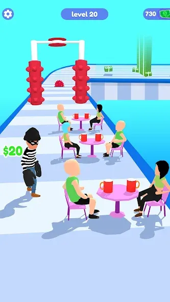 Thief Run Race 3D: Fun Race [МОД: Много монет, Открытые уровни и Мега MOD] Screenshot 1