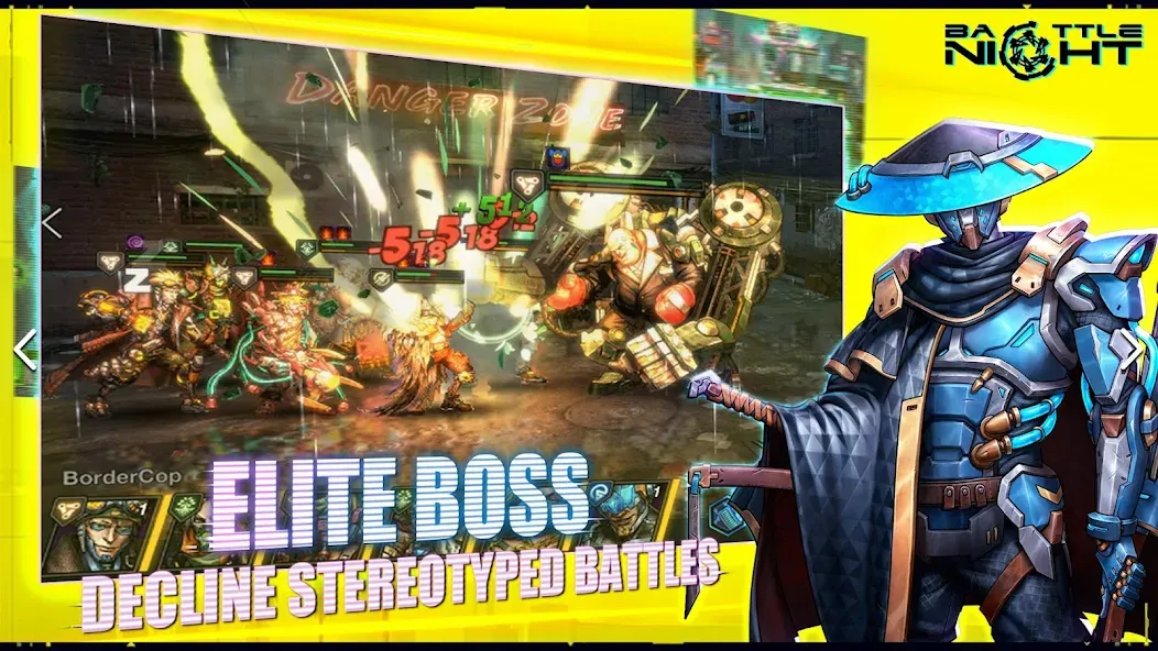 Battle Night: Cyberpunk RPG (Бэтл Найт) [МОД: Меню, Бесконечные монеты и Открытые уровни] Screenshot 2