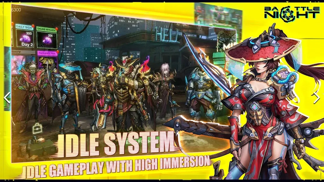 Battle Night: Cyberpunk RPG (Бэтл Найт) [МОД: Меню, Бесконечные монеты и Открытые уровни] Screenshot 4
