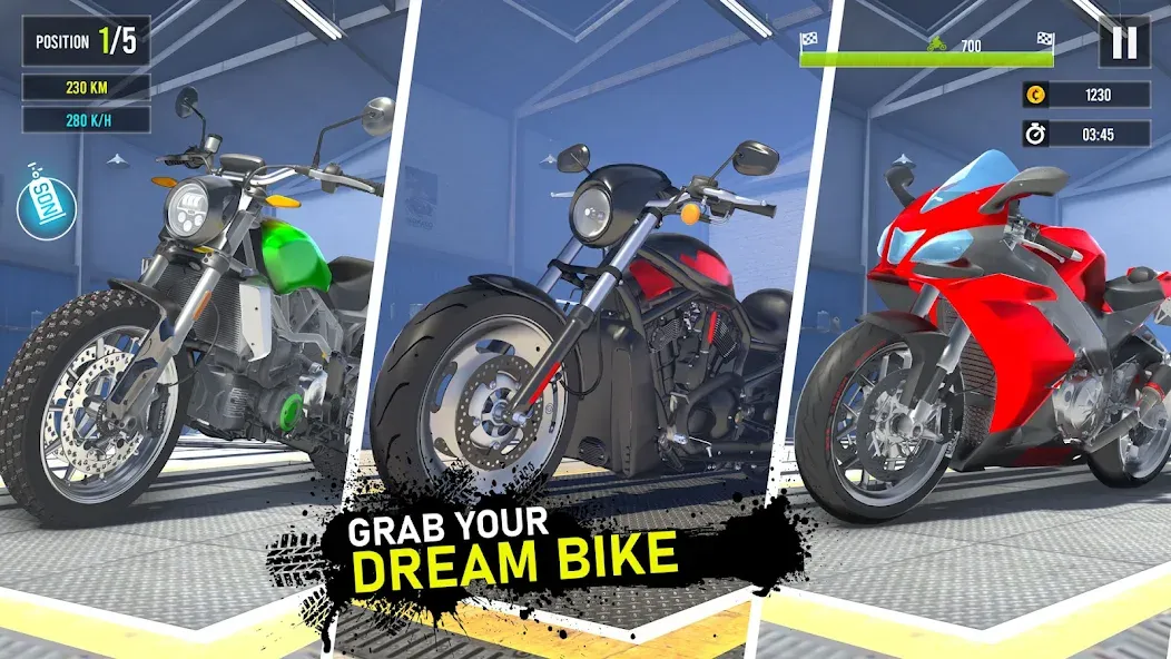 Moto Traffic Bike Race Game 3d (Мото Трафик Байк Рейс Гейм 3д) [МОД: Деньги, Монеты и Меню MOD] Screenshot 2