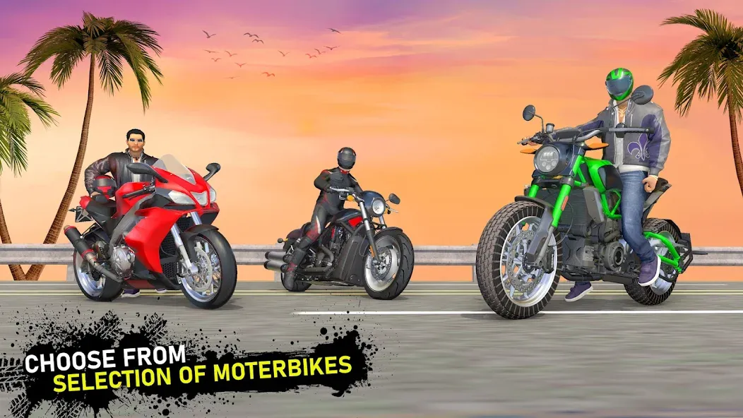 Moto Traffic Bike Race Game 3d (Мото Трафик Байк Рейс Гейм 3д) [МОД: Деньги, Монеты и Меню MOD] Screenshot 4