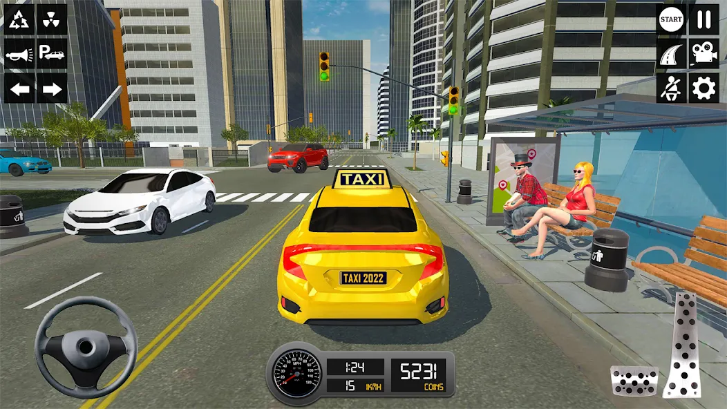Taxi Simulator 3d Taxi Sim [МОД: Все открыто, Дополнительные деньги и Меню MOD] Screenshot 2
