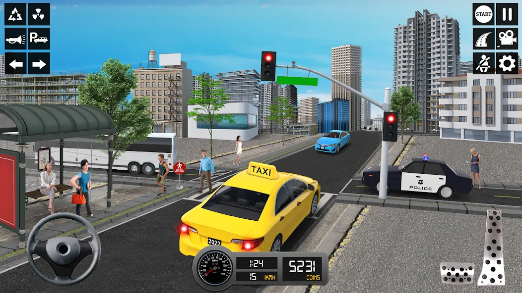 Taxi Simulator 3d Taxi Sim [МОД: Все открыто, Дополнительные деньги и Меню MOD] Screenshot 3