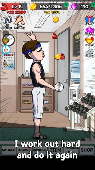 Arm Wrestling Clicker (Армреслинг Кликер) [МОД: Все открыто, Дополнительные деньги и Меню MOD] Screenshot 4
