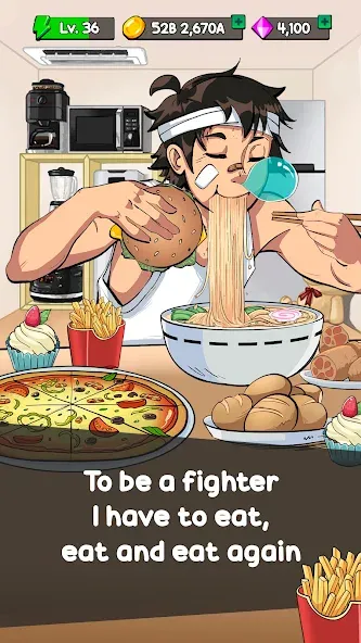 Food Fighter Clicker Games (Фуд Файтер Кликер) [МОД: Много монет, Открытые уровни и Мега MOD] Screenshot 1