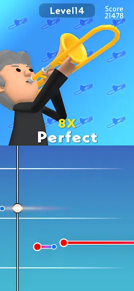 Trombone! [МОД: Много монет, Открытые уровни и Мега MOD] Screenshot 3