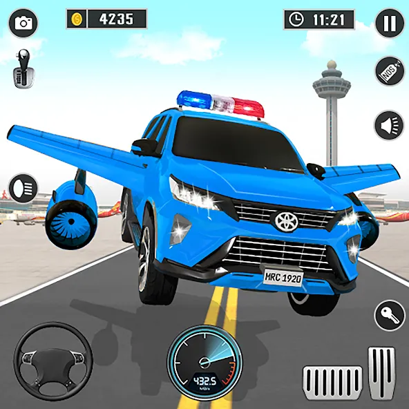 Flying Prado Car Robot Game [МОД: Много денег, Монет и Все открыто] Screenshot 1