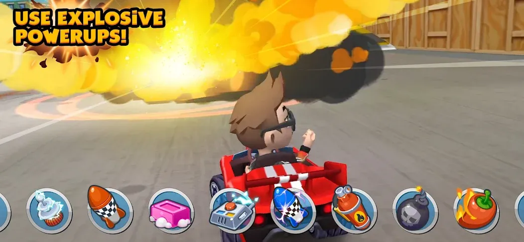 Boom Karts Multiplayer Racing (Бум Картс Мультиплеер Рейсинг) [МОД: Много монет, Открытые уровни и Мега MOD] Screenshot 4